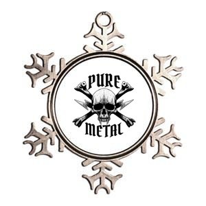 Pure Metal Skull Bone Metallic Star Ornament