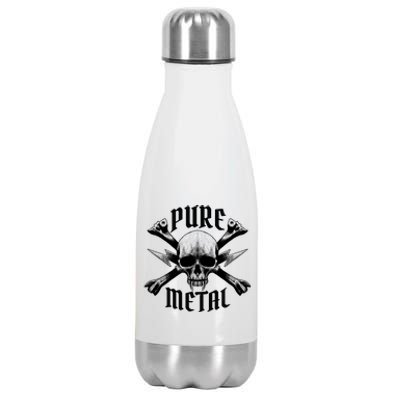 Pure Metal Skull Bone Stainless Steel Insulated Water Bottle