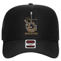 Play Me Some Mountain Music Classic Funny Guitar High Crown Mesh Back Trucker Hat