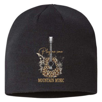 Play Me Some Mountain Music Classic Funny Guitar Sustainable Beanie