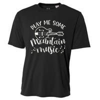 Play Me Some Mountain Music Mandolin Cute Southern Funny Cooling Performance Crew T-Shirt