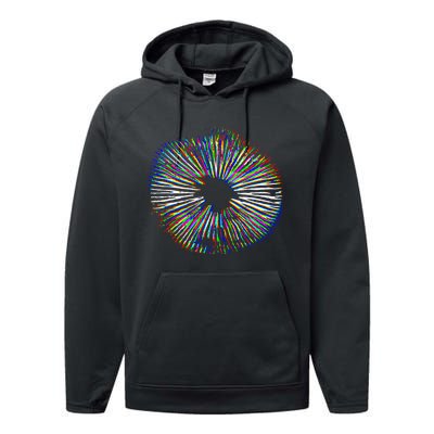 Psychedelic Mushroom Spore Mushroom Magic Present Performance Fleece Hoodie