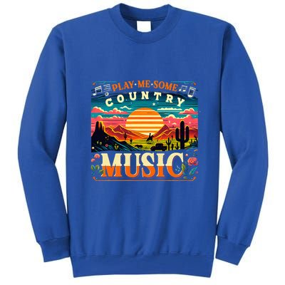 Play Me Some Country Music Vintage Retro Country Music Tall Sweatshirt