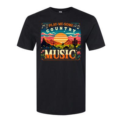 Play Me Some Country Music Vintage Retro Country Music Softstyle CVC T-Shirt