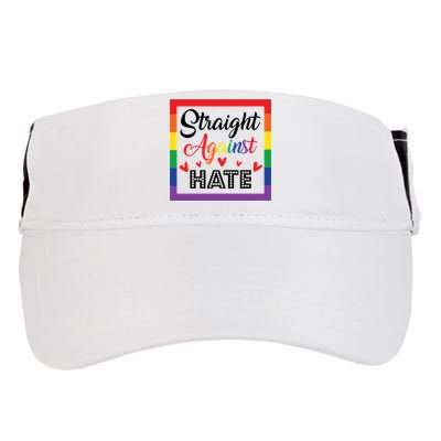 Pride Month Straight Against Hate Lgbt Gift Adult Drive Performance Visor