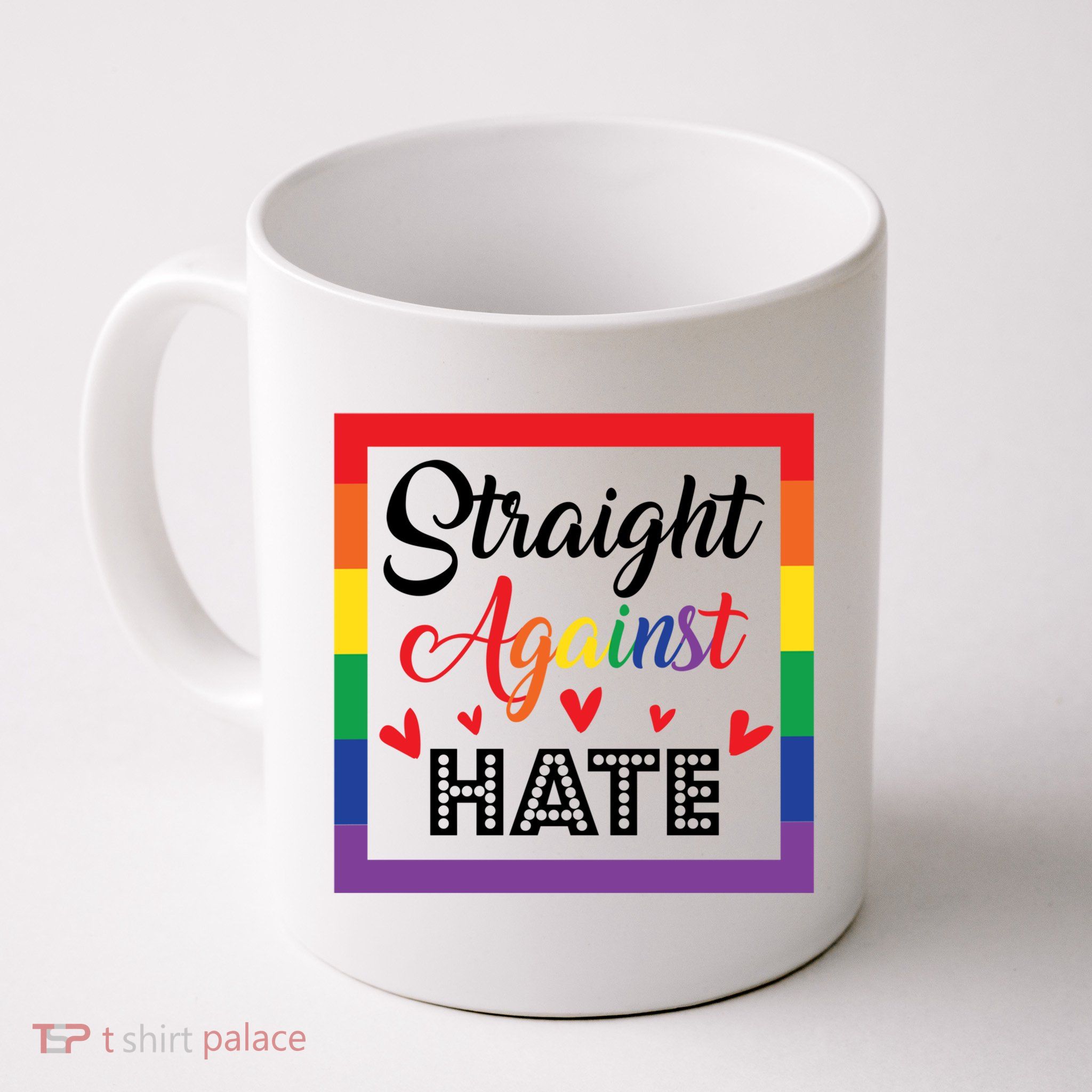 Pride Month Straight Against Hate Lgbt Gift Mug