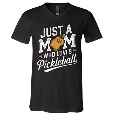 Pickleball Mom Sports Lover Paddle Mother Mama V-Neck T-Shirt
