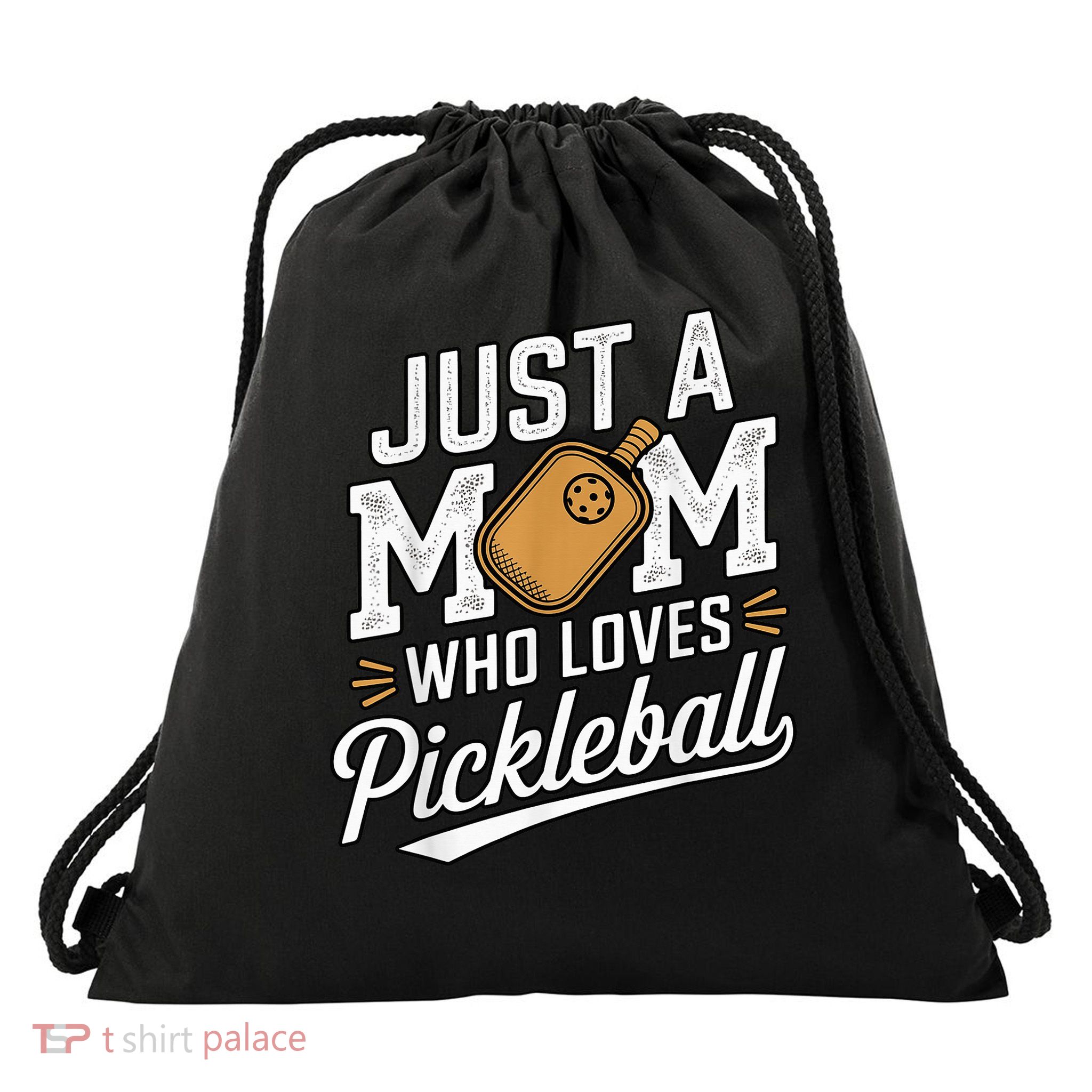 Pickleball Mom Sports Lover Paddle Mother Mama Drawstring Bag