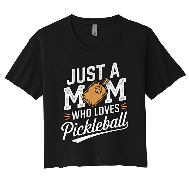 Pickleball Mom Sports Lover Paddle Mother Mama Crop Top