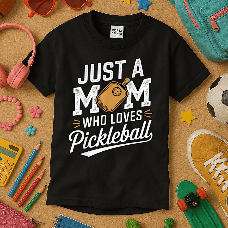 Pickleball Mom Sports Lover Paddle Mother Mama Kids T-Shirt