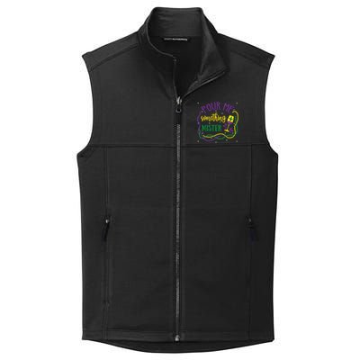 Pour Me Something Mister Mardi Gras Carnival Costume Gift Collective Smooth Fleece Vest