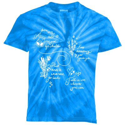 Practical Magic Spell Salt Rosemary Lavender Love Gift Kids Tie-Dye T-Shirt