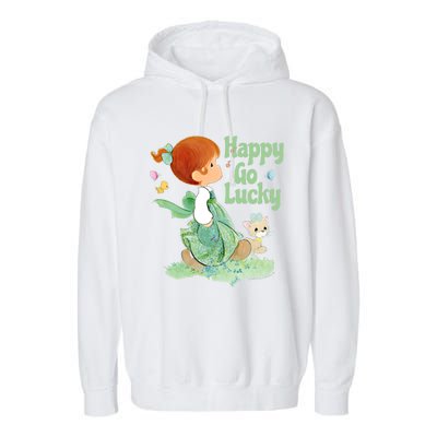 Precious Mots St Patrick's Day Happy Go Lucky Gift Garment-Dyed Fleece Hoodie