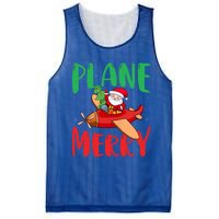 Plane Merry Santa Airplane Pilot Xmas Holiday Christmas Gift Mesh Reversible Basketball Jersey Tank