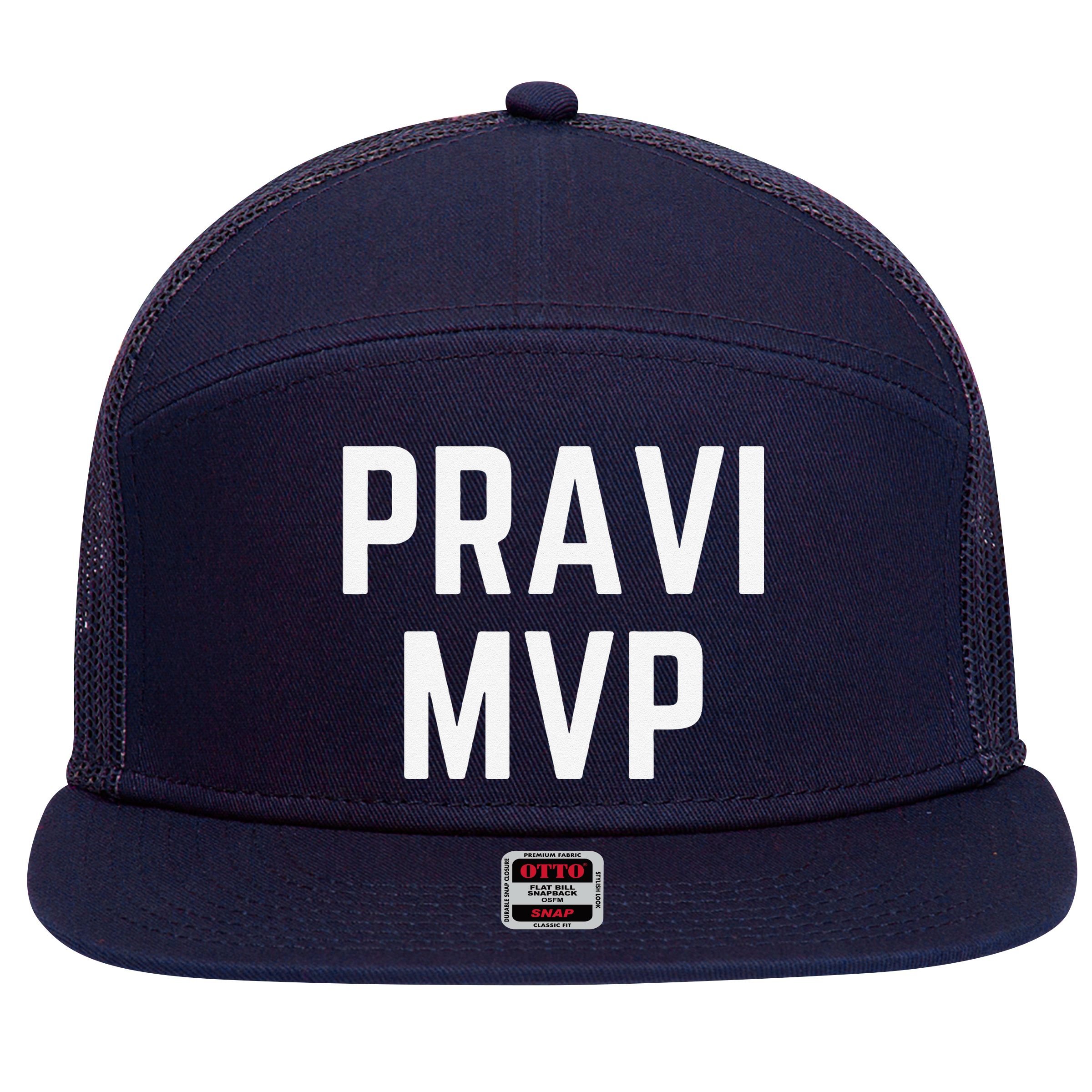 Pravi Mvp Slogan Dallas 7 Panel Mesh Trucker Snapback Hat