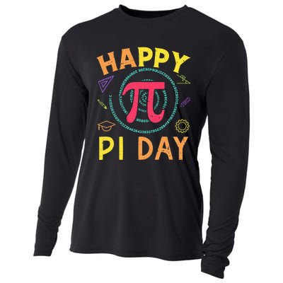 Pi Math Science STEM Gift 3.14 Pi Day Vintage Retro Cooling Performance Long Sleeve Crew