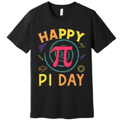 Pi Math Science STEM Gift 3.14 Pi Day Vintage Retro Premium T-Shirt