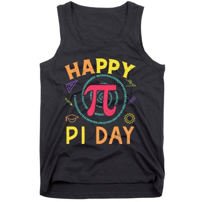 Pi Math Science STEM Gift 3.14 Pi Day Vintage Retro Tank Top