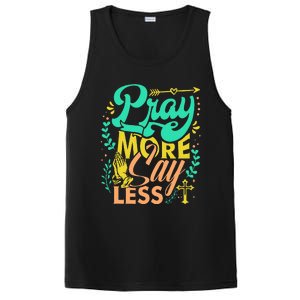 Pray More Say Less Christian PosiCharge Competitor Tank