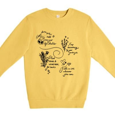 Practical Magic Spell Salt Rosemary Lavender Love Gift Premium Crewneck Sweatshirt