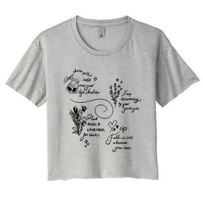 Practical Magic Spell Salt Rosemary Lavender Love Gift Women's Crop Top Tee