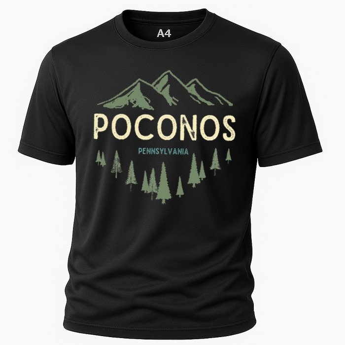 Pocono Mountains Souvenir Poconos Pennsylvania Cooling Performance Crew T-Shirt
