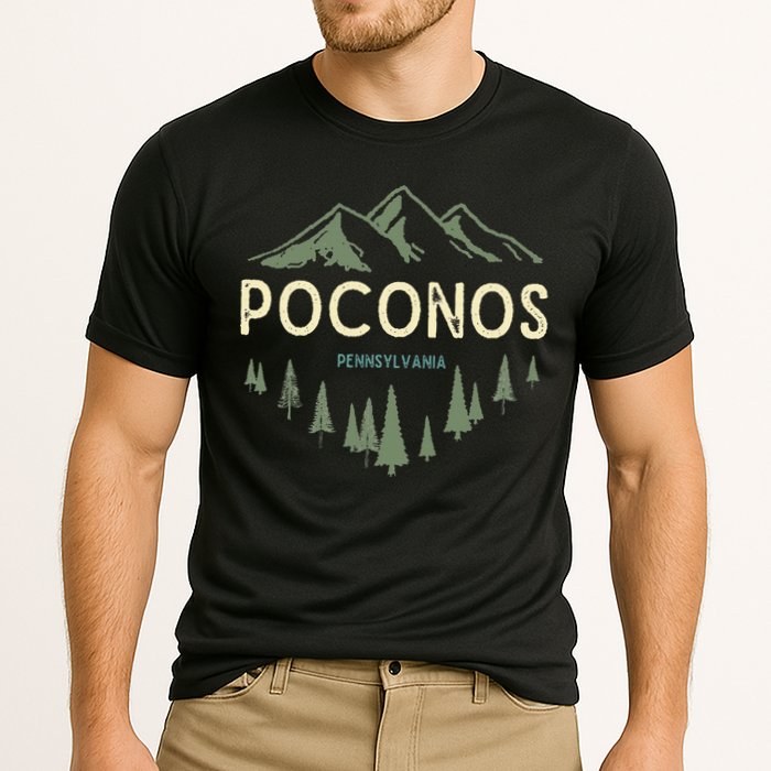 Pocono Mountains Souvenir Poconos Pennsylvania Cooling Performance Crew T-Shirt