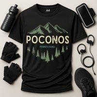 Pocono Mountains Souvenir Poconos Pennsylvania Cooling Performance Crew T-Shirt