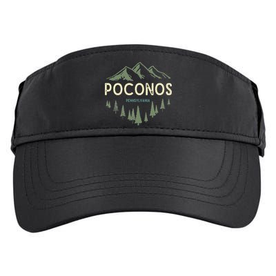 Pocono Mountains Souvenir Poconos Pennsylvania Adult Drive Performance Visor