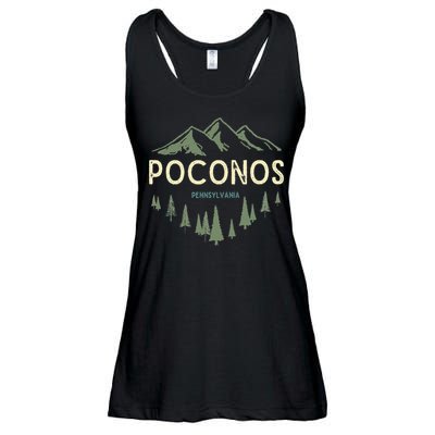 Pocono Mountains Souvenir Poconos Pennsylvania Ladies Essential Flowy Tank