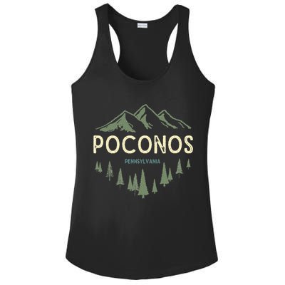 Pocono Mountains Souvenir Poconos Pennsylvania Ladies PosiCharge Competitor Racerback Tank
