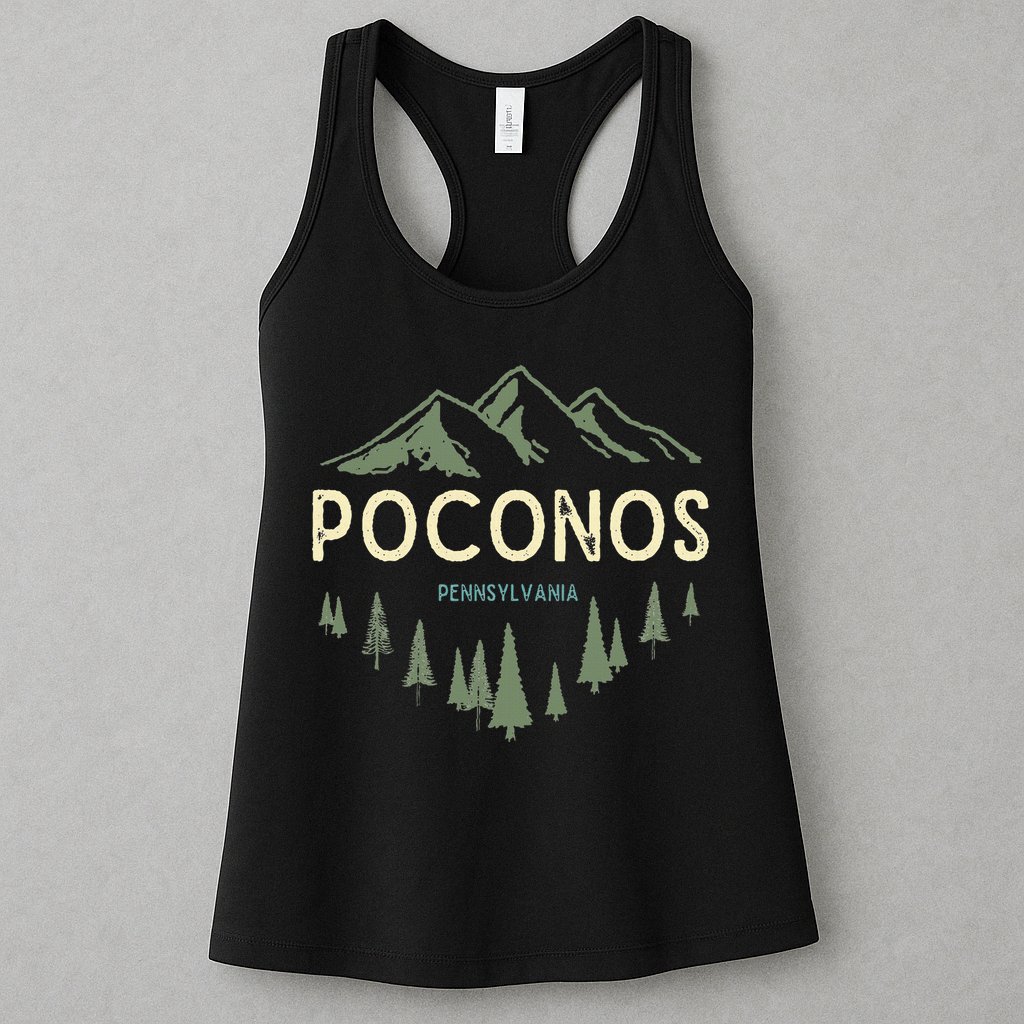 Pocono Mountains Souvenir Poconos Pennsylvania Womens Tank Top