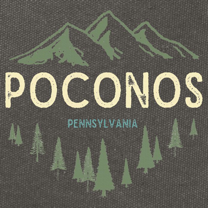 Pocono Mountains Souvenir Poconos Pennsylvania Cotton Canvas Backpack