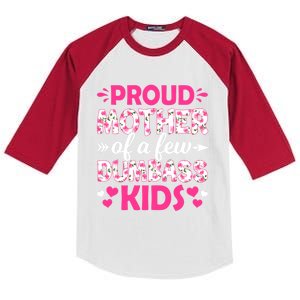 Proud Mother Son Daughter Mothers Day Mommy Mama Mom Gift Kids Colorblock Raglan Jersey