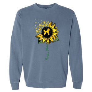 Poodle Mom Sunflower Poodle Lover Gifts Dog Mom Mama Garment-Dyed Sweatshirt