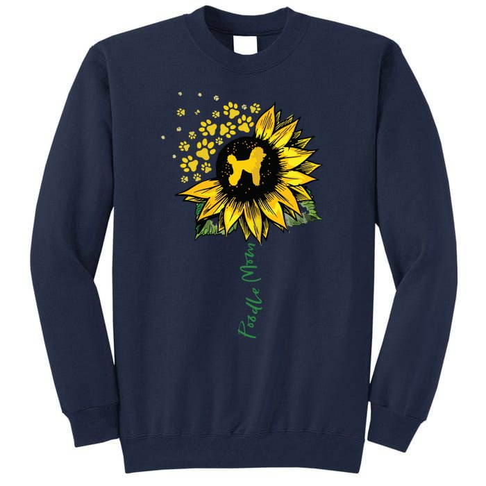 Poodle Mom Sunflower Poodle Lover Gifts Dog Mom Mama Tall Sweatshirt