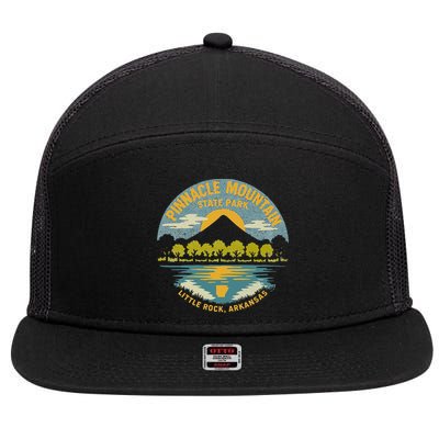 Pinnacle Mountain State Park Little Rock Arkansas 7 Panel Mesh Trucker Snapback Hat