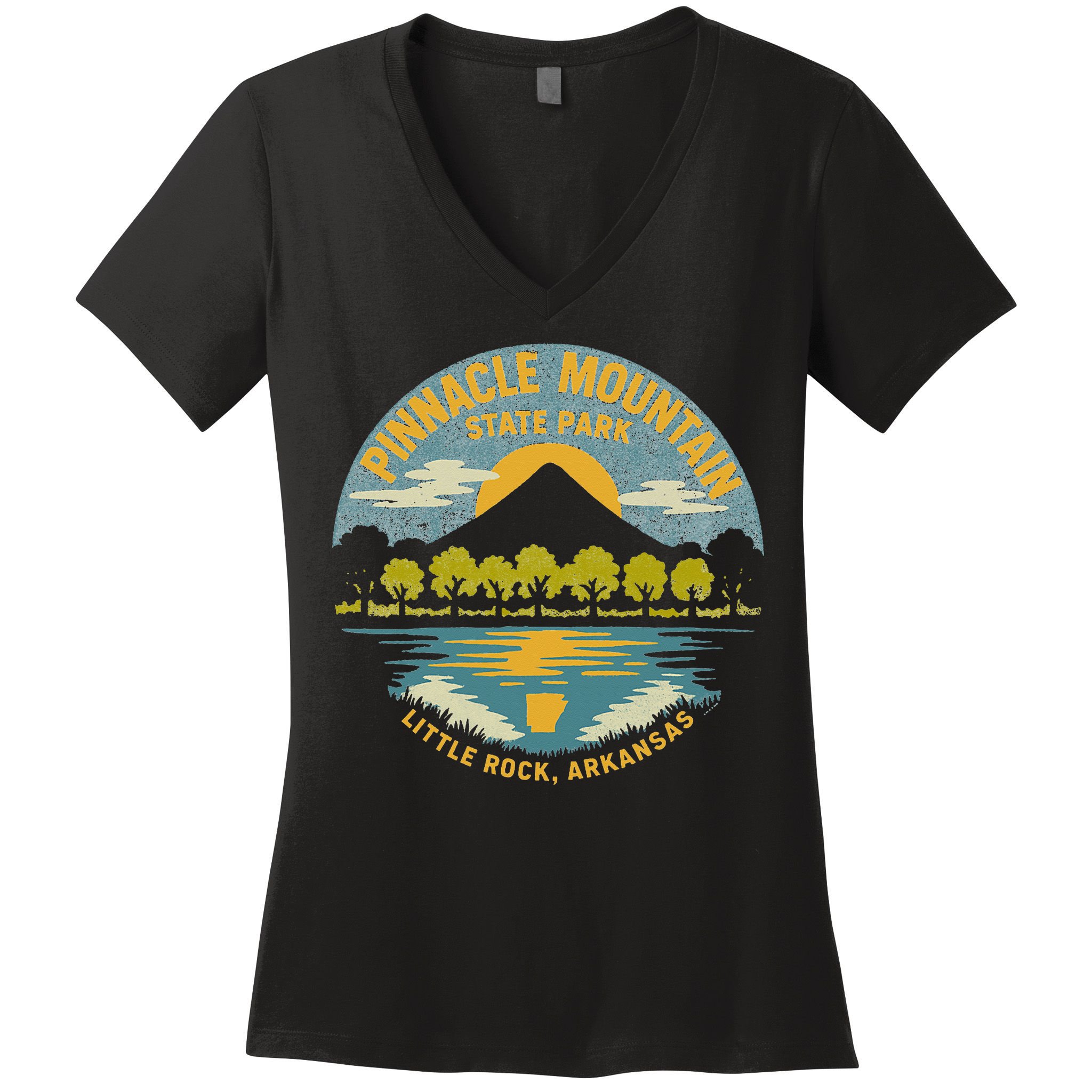 Pinnacle Mountain State Park Little Rock Arkansas Women's V-Neck T-Shirt