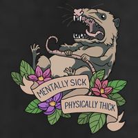 Possum Mentally Sick Physically Thick Adult Drive Performance Visor