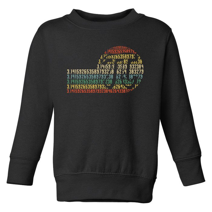 Pi Math Science STEM Gift 3.14 Pi Day Vintage Retro Toddler Sweatshirt