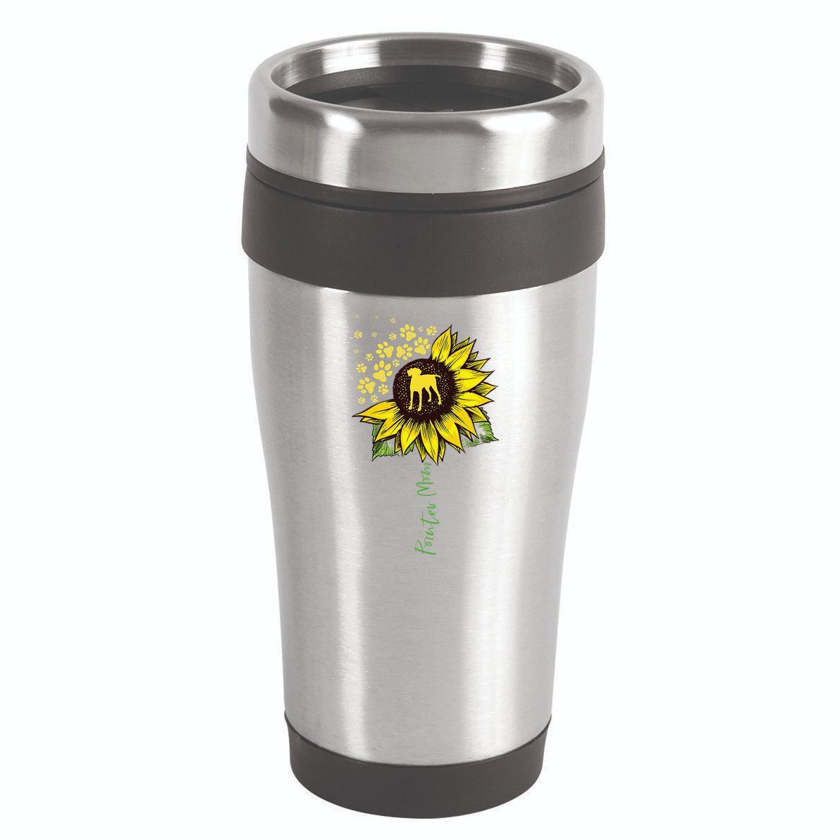Pointer Mom Sunflower German Shorthaired Pointer Gifts Dog 16oz Travel Tumbler