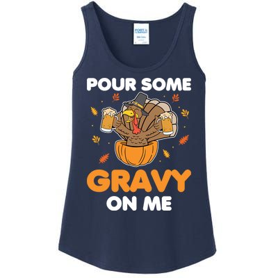 Pour Me Some Gravy On Me Beer Turkey Thanksgiving Ladies Essential Tank