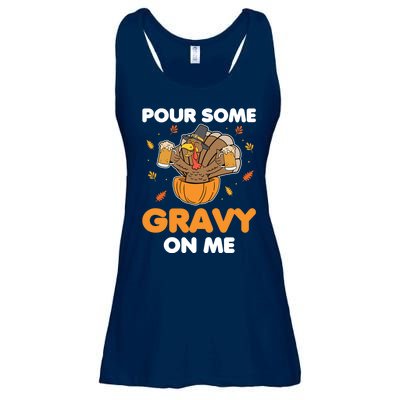 Pour Me Some Gravy On Me Beer Turkey Thanksgiving Ladies Essential Flowy Tank