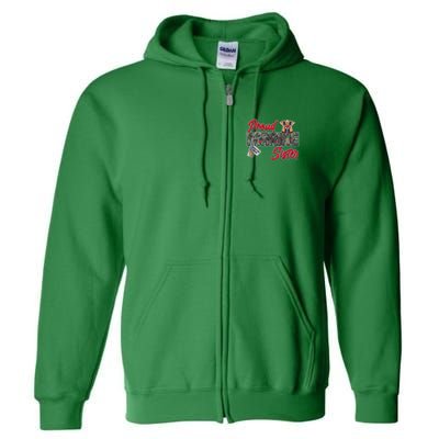Proud Marine Sister Personalize Dog Tags Full Zip Hoodie