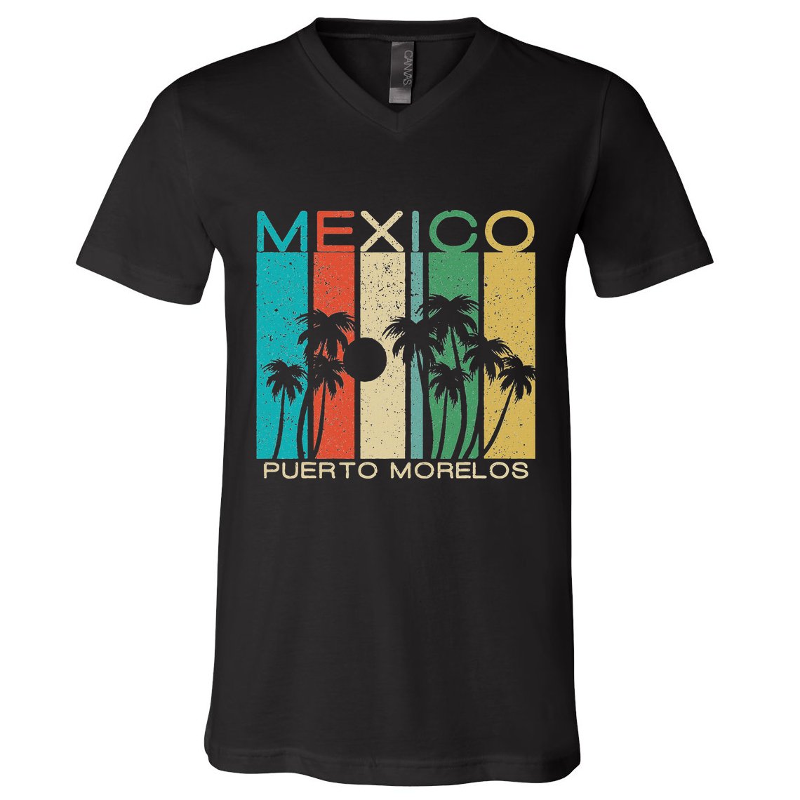 Puerto Morelos Souvenir Mexico Summer Gift V-Neck T-Shirt