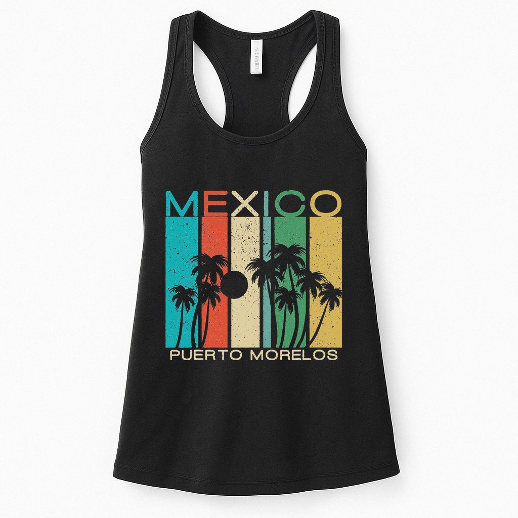 Puerto Morelos Souvenir Mexico Summer Gift Womens Tank Top
