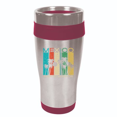 Puerto Morelos Souvenir Mexico Summer Gift 16oz Travel Tumbler