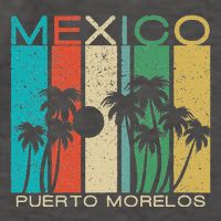 Puerto Morelos Souvenir Mexico Summer Gift Vector Backpack