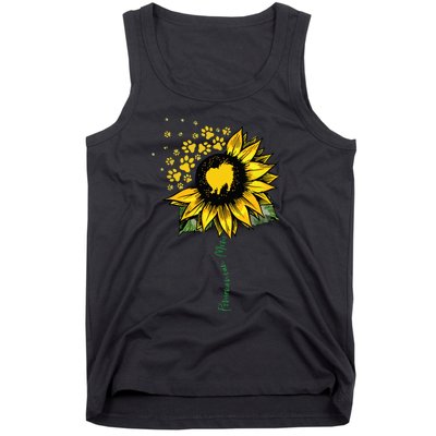 Pomeranian Mom Sunflower Pomeranian Gifts Dog Mom Mama Tank Top