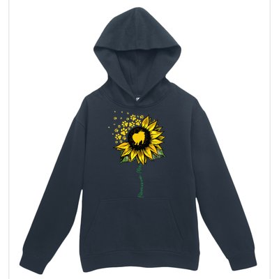 Pomeranian Mom Sunflower Pomeranian Gifts Dog Mom Mama Urban Pullover Hoodie